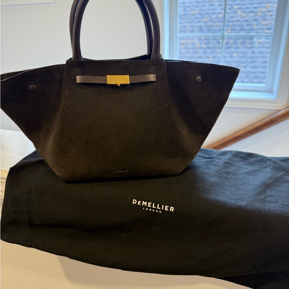 DeMellier New York MIDI. Espresso Brown Suede Satchel